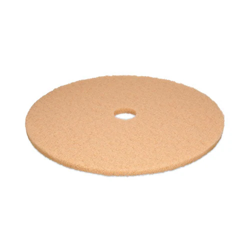 Burnishing Floor Pads, 27" Diameter, Tan, 5/carton - Image 2