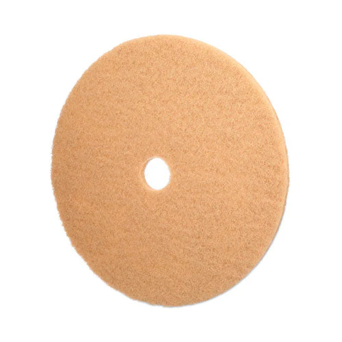 Burnishing Floor Pads, 27" Diameter, Tan, 5/carton - Image 3