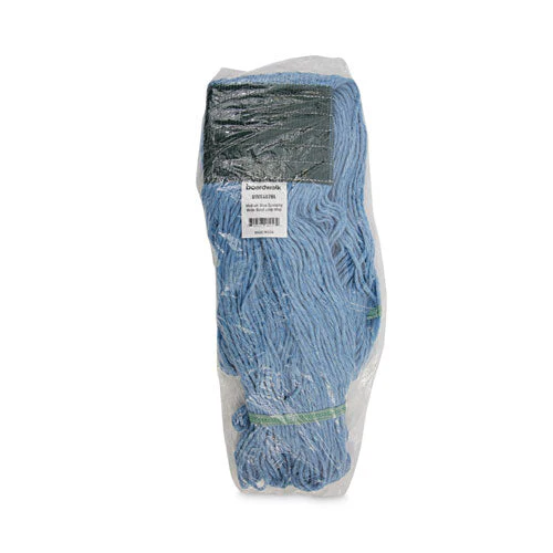 Mop Head, Premium Standard Head, Cotton/rayon Fiber, Medium, Blue, 12/carton - Image 3