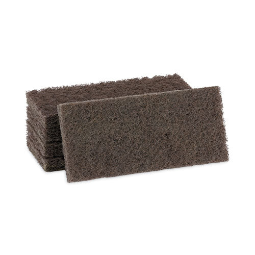 Heavy-duty Scour Pad, 4.63 X 10, Brown, 20/carton - Image 1