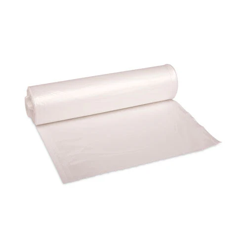 High-density Can Liners, 45 Gal, 13 Mic, 40" X 46", Natural, 25 Bags/roll, 10 Rolls/carton - Image 1