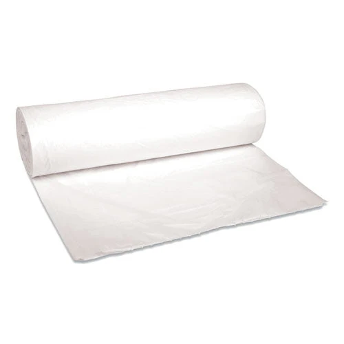 Low-density Waste Can Liners, 45 Gal, 0.6 Mil, 40" X 46", White, 25 Bags/roll, 4 Rolls/carton - Image 1