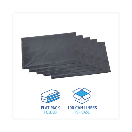 Linear Low Density Industrial Can Liners, 45 Gal, 1.1 Mil, 40 X 46, Gray, 100/carton - Image 3