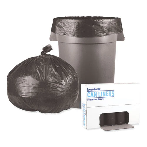 Low-density Waste Can Liners, 45 Gal, 0.6 Mil, 40" X 46", Black, 25 Bags/roll, 4 Rolls/carton - Image 3
