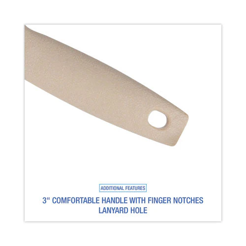 Utility Brush, Cream Tampico Bristles, 5.5" Brush, 3" Tan Plastic Handle - Image 2