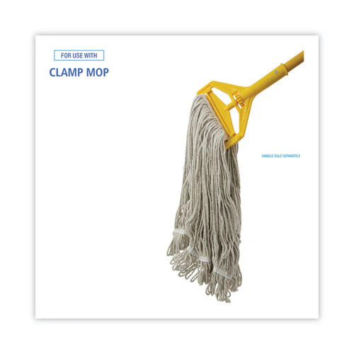 Pro Loop Web/tailband Wet Mop Head, Cotton, 24oz, White, 12/carton - Image 2