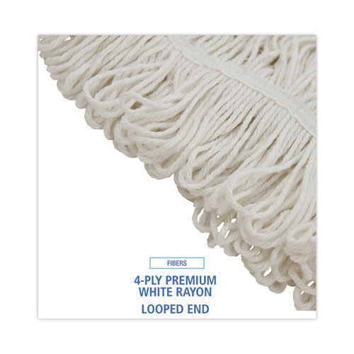 Pro Loop Web/tailband Wet Mop Head, Rayon, 24oz, White - Image 2