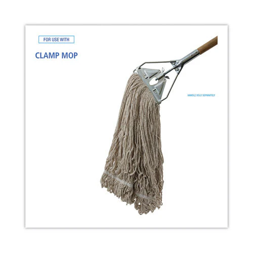 Mop Head, Pro Loop Web/tailband, Premium Standard Head, Cotton, 32-oz., White - Image 2