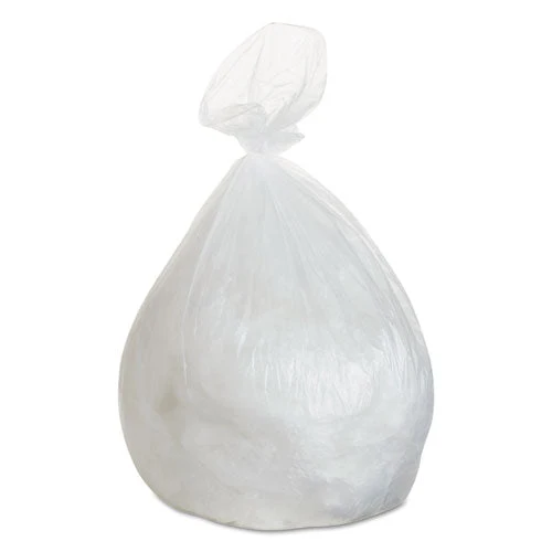 High Density Can Liners, 56 Gal, 13 Mic, 43" X 46", Natural, 20 Bags/roll, 10 Rolls/carton - Image 1