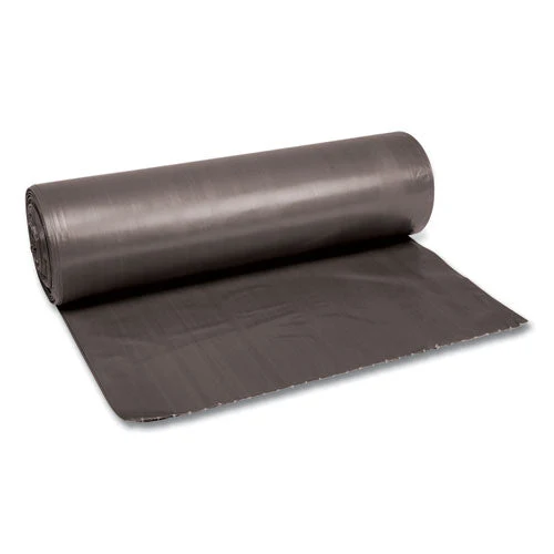 Low-density Waste Can Liners, 56 Gal, 1.1 Mil, 43" X 47", Gray, 20 Bags/roll, 5 Rolls/carton - Image 1
