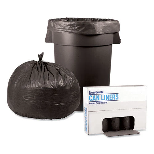 Low-density Waste Can Liners, 56 Gal, 1.1 Mil, 43" X 47", Gray, 20 Bags/roll, 5 Rolls/carton - Image 2