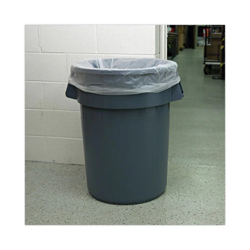 Round Waste Receptacle, 44 Gal, Plastic, Gray - Image 3
