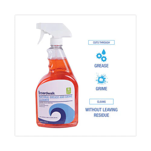 Boardwalk Green Natural Grease And Grime Cleaner, 32 Oz Spray Bottle, 12/carton - Image 3