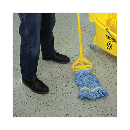 Super Loop Wet Mop Head, Cotton/synthetic Fiber, 5" Headband, Small Size, Blue, 12/carton - Image 3