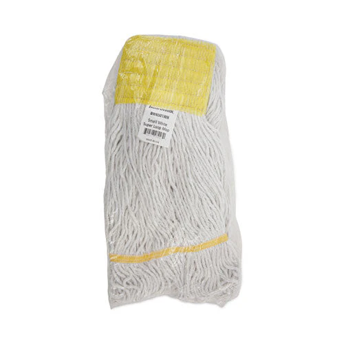 Super Loop Wet Mop Head, Cotton/synthetic Fiber, 5" Headband, Small Size, White, 12/carton - Image 3