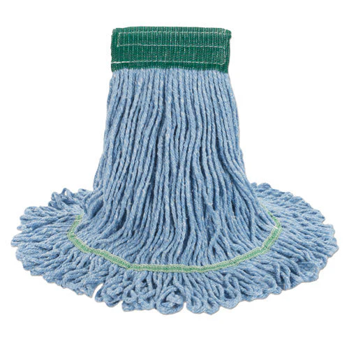 Super Loop Wet Mop Head, Cotton/synthetic Fiber, 5" Headband, Medium Size, Blue, 12/carton - Image 1