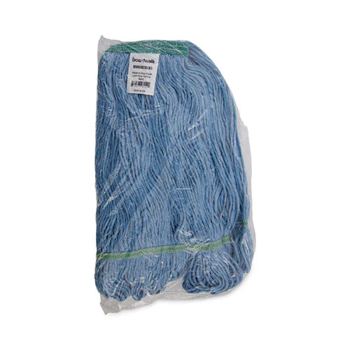 Super Loop Wet Mop Head, Cotton/synthetic Fiber, 1" Headband, Medium Size, Blue - Image 2