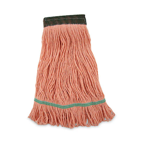 Super Loop Wet Mop Head, Cotton/synthetic Fiber, 5" Headband, Medium Size, Orange, 12/carton - Image 1