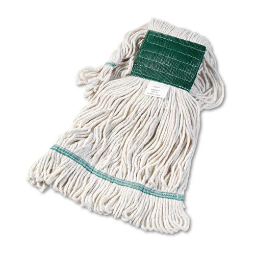 Super Loop Wet Mop Head, Cotton/synthetic Fiber, 5" Headband, Medium Size, White - Image 1