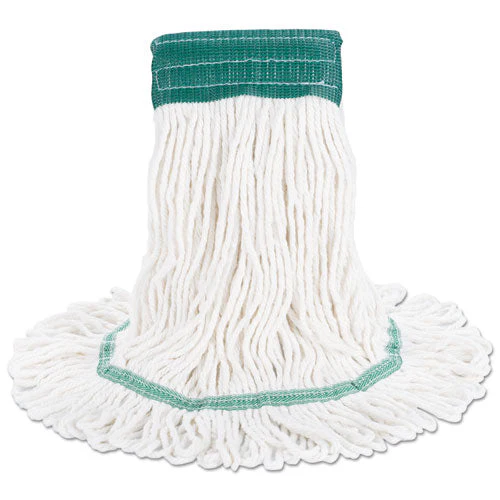 Super Loop Wet Mop Head, Cotton/synthetic Fiber, 5" Headband, Medium Size, White - Image 3