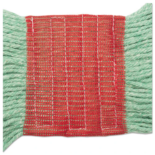 Super Loop Wet Mop Head, Cotton/synthetic Fiber, 5" Headband, Large Size, Green, 12/carton - Image 3
