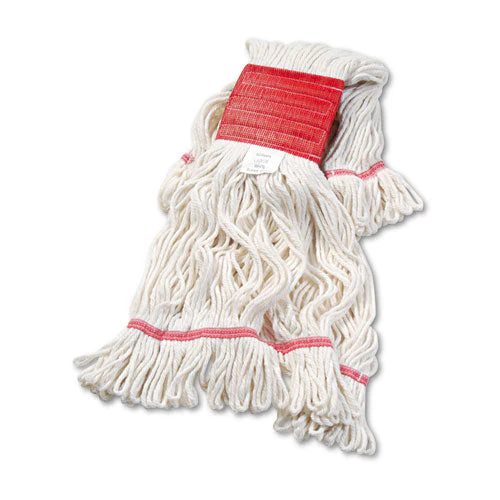 Super Loop Wet Mop Head, Cotton/synthetic Fiber, 5" Headband, Large Size, White, 12/carton - Image 1