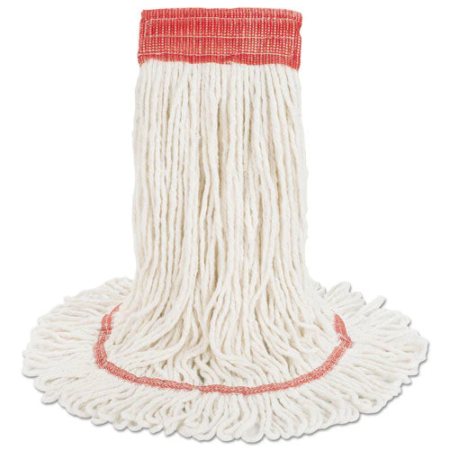 Super Loop Wet Mop Head, Cotton/synthetic Fiber, 5" Headband, Large Size, White - Image 3