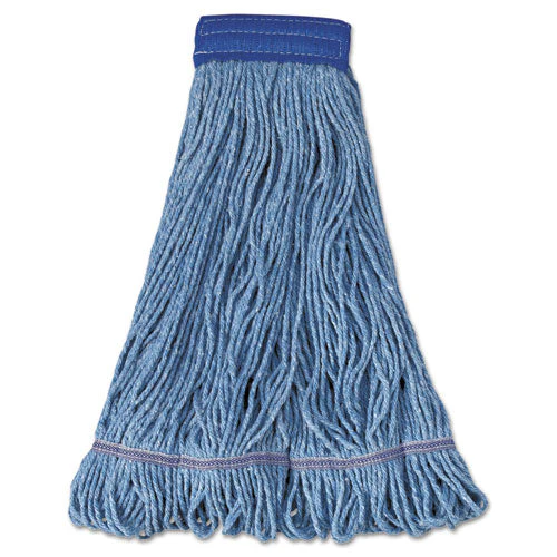 Super Loop Wet Mop Head, Cotton/synthetic Fiber, 5" Headband, X-large Size, Blue, 12/carton - Image 1