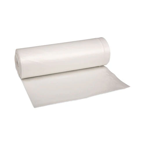 Low-density Waste Can Liners, 33 Gal, 0.6 Mil, 33 X 39, White, 25 Bags/roll, 6 Rolls/carton - Image 1