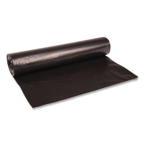 Recycled Low-density Polyethylene Can Liners, 56 Gal, 1.2 Mil, 43" X 47", Black, 10 Bags/roll, 10 Rolls/carton - Image 1