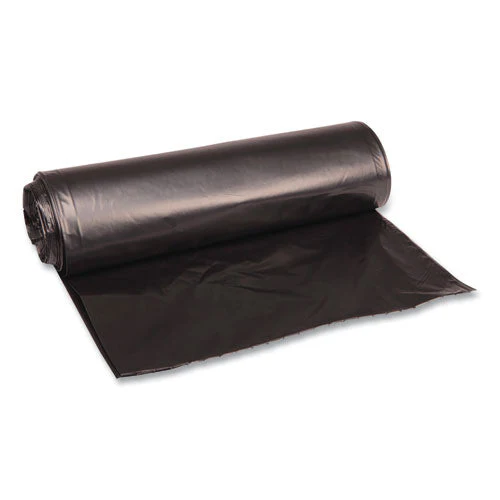 Recycled Low-density Polyethylene Can Liners, 33 Gal, 1.6 Mil, 33" X 39", Black, 10 Bags/roll, 10 Rolls/carton - Image 1