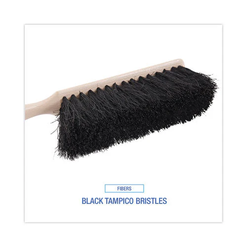 Counter Brush, Black Tampico Bristles, 4.5" Brush, 3.5" Tan Plastic Handle - Image 2