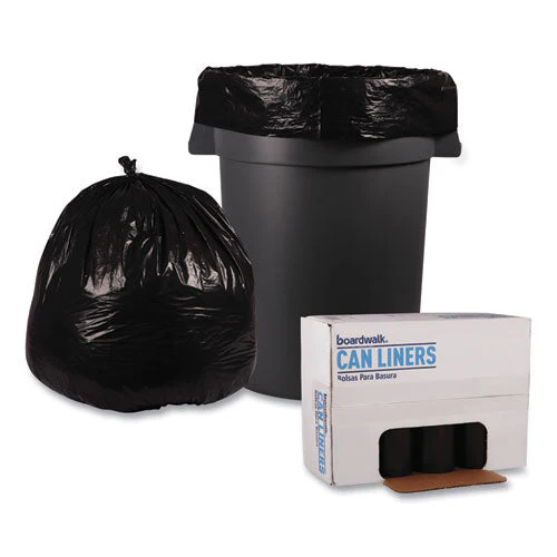 Recycled Low-density Polyethylene Can Liners, 45 Gal, 1.6 Mil, 40" X 46", Black, 10 Bags/roll, 10 Rolls/carton - Image 3