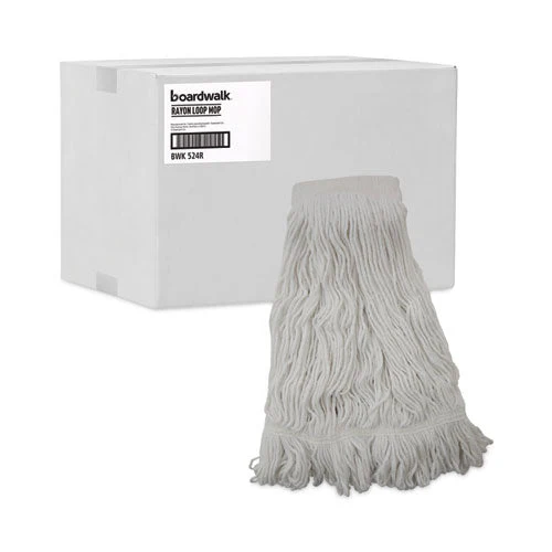 Mop Head, Pro Loop Web/tailband, Premium Saddleback Head, Ryn, 24-oz., Wh, 12/ct - Image 3