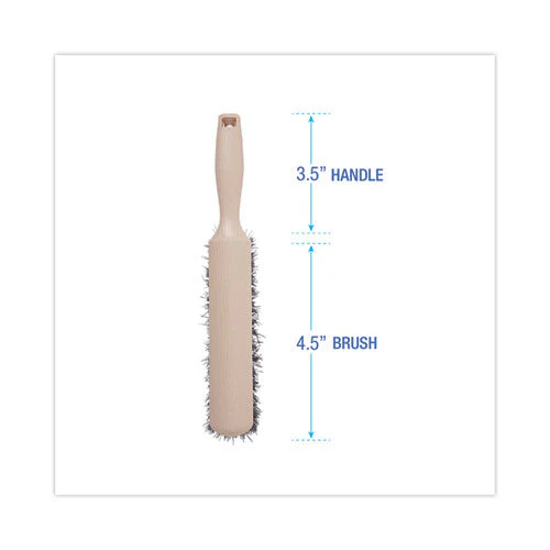 Counter Brush, Black Polypropylene, 4.5" Brush, 3.5" Tan Plastic Handle - Image 2