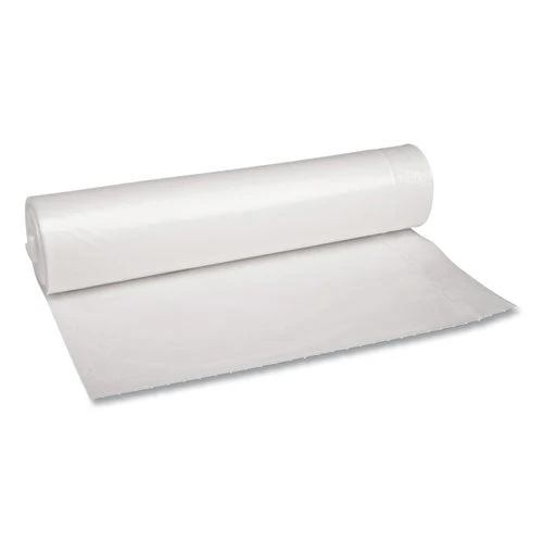 Recycled Low-density Polyethylene Can Liners, 45 Gal, 1.1 Mil, 40" X 46", Clear, 10 Bags/roll, 10 Rolls/carton - Image 1
