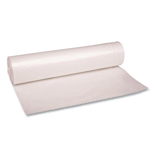 Recycled Low-density Polyethylene Can Liners, 56 Gal, 1.1 Mil, 43" X 47", Clear, 10 Bags/roll, 10 Rolls/carton - Image 1
