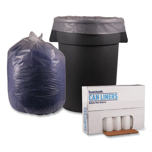 Recycled Low-density Polyethylene Can Liners, 56 Gal, 1.1 Mil, 43" X 47", Clear, 10 Bags/roll, 10 Rolls/carton - Image 2