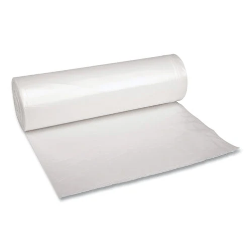 Recycled Low-density Polyethylene Can Liners, 45 Gal, 1.4 Mil, 40" X 46", Clear, 10 Bags/roll, 10 Rolls/carton - Image 1
