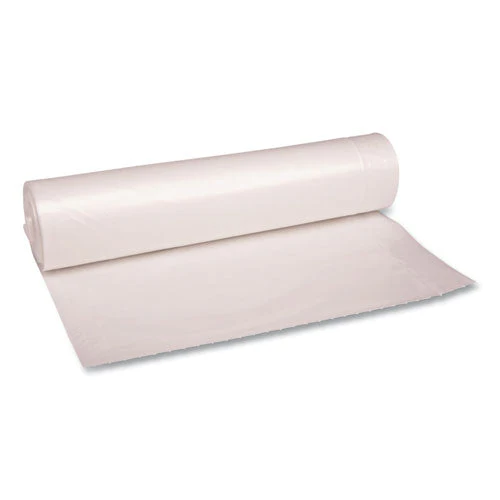 Recycled Low-density Polyethylene Can Liners, 56 Gal, 1.4 Mil, 43" X 47", Clear, 10 Bags/roll, 10 Rolls/carton - Image 1