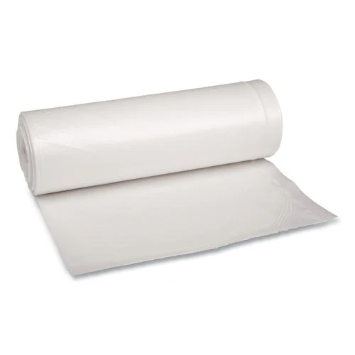 Recycled Low-density Polyethylene Can Liners, 60 Gal, 1.75 Mil, 38" X 58", Clear, 10 Bags/roll, 10 Rolls/carton - Image 1
