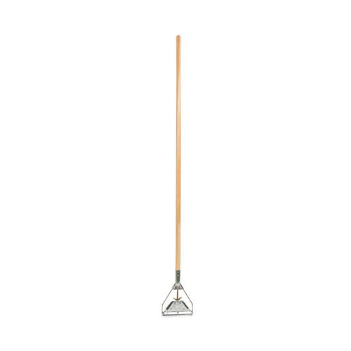 Quick Change Metal Head Mop Handle For No. 20 And Up Heads, 62" Wood Handle - Image 2