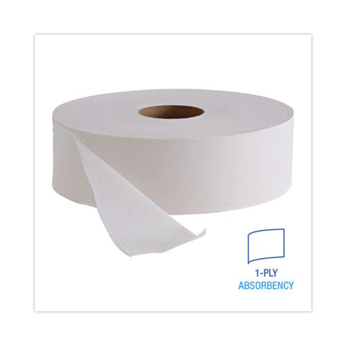 Jrt Bath Tissue, Jumbo, Septic Safe, 1-ply, White, 3.5" X 4,000 Ft, 6/carton - Image 2