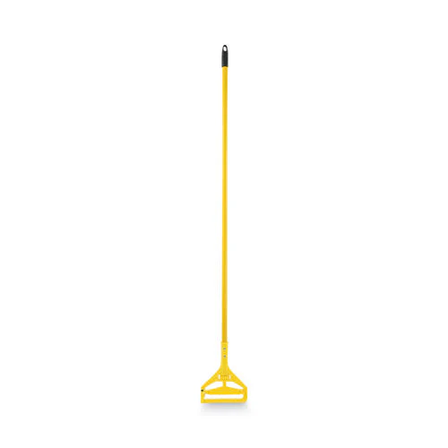 Quick Change Side-latch Plastic Mop Head Handle, 60" Aluminum Handle, Yellow - Image 3