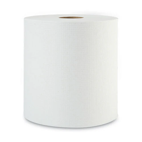 Hardwound Paper Towels, 1-ply, 8" X 800 Ft, White, 6 Rolls/carton - Image 1