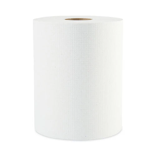 Hardwound Paper Towels, 1-ply, 8" X 600 Ft, White, 2" Core, 12 Rolls/carton - Image 1