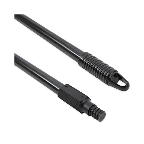 Fiberglass Broom Handle, Nylon Plastic Threaded End, 1" Dia X 60", Black - Image 3