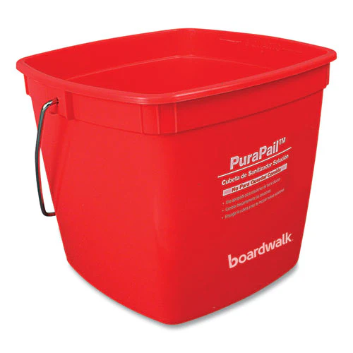 Purapail, 6 Qt, Polypropylene, Red/white - Image 1