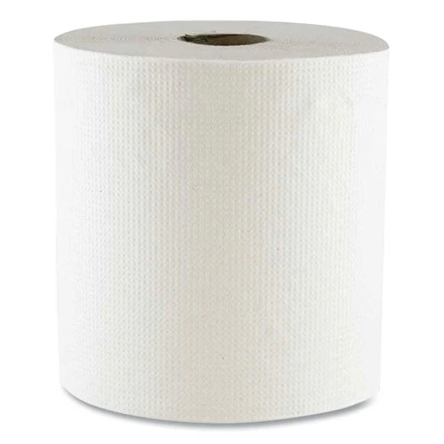 Hard Wound Towel, 1 Ply, 8" X 700 Ft, White, 6/carton - Image 1