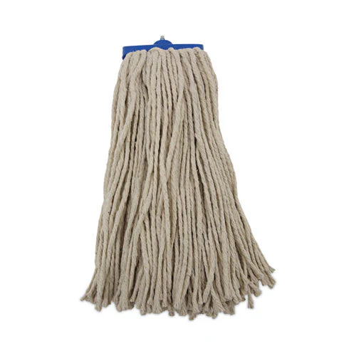 Cut-end Lie-flat Wet Mop Head, Cotton, 16oz, White - Image 1